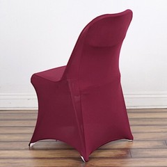 10 Burgundy Stretchable Spandex Chair Covers Event Party Reception Decorations