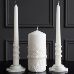 Magik Life Unity Candle Set – Wedding Ceremony Reception 6 Pillar Two 10 Taper