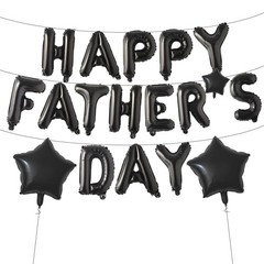 16 Inch “HAPPY FATHER’S DAY” Balloons Banner with 18 Inch Star Balloons –