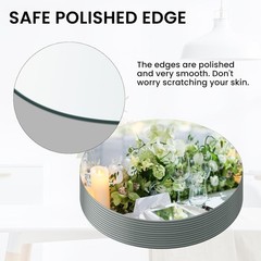 12″ Round Mirror Centerpieces Tables 12Pcs Glass Mirror Trays Wedding Party