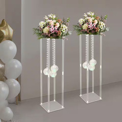 31.5 In. X 7.8 In. Rectangular Acrylic Decorative Stand Wedding Centerpieces wit
