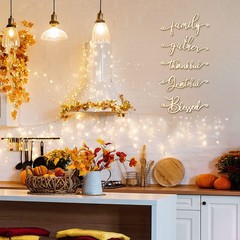 20 Pieces Thanksgiving Decor Thankful Grateful Blessed Wood Cutout Sign Plate