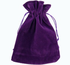 Set-2 Sizes-Velvet Purple Drawstring Gift Med&L Bag Tarot Runes Halloween US FS