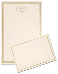 Gold Heart Wedding Invitation and Response Card Kit – 50 Count