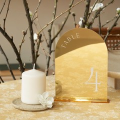 Beautiful Gold Wedding Table Numbers with Stands – Elegant Double Sided