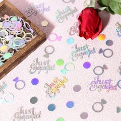 230PC Just Engaged Confetti for Engagement Style 2:Just engaged ring confetti