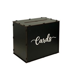 Black Wooden Card Box 12x8x10 Inch Gift Card Box Wedding Birthday Baby Shower
