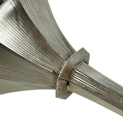 Oasis Elegant Bouquet Holder Metallic Twist Silver Set of 4 NOS *READ*