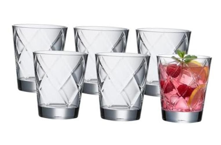 – MACON- 16 ounce, Set of 6, Plastic Drinking Glasses, 16 oz, Set of 6 Clear