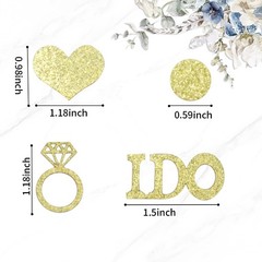 Blopee Gold Wedding Confetti, I DO Engagement Confetti for Medium,