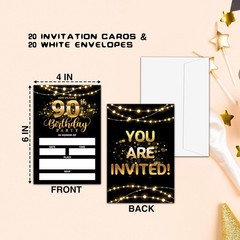 90th Birthday Invitations, Birthday Party Invitations For Women Men, 90 Year …