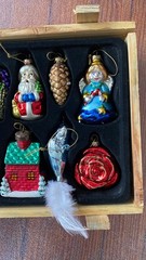 Old World Collection Christmas Bride Wedding Glass Ornaments Set of 12