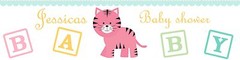 100 Baby Girl Tiger Baby Shower / Birthday Water bottle labels self stick