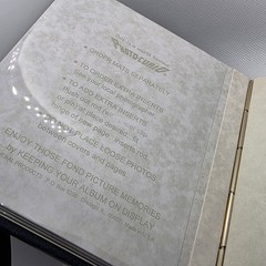 Family-Vue Photo-Curio 4″x5″ Wedding Memories Blue & Gold Album 14 Pgs Box 5206