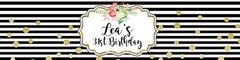 Black and White stipes w gold dots confetti Wedding Birthday Water Bottle labels