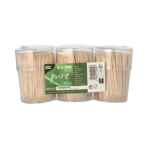 15000 10×1500 toothpick wood round 6.7 cm in dispenser gastro Papstar