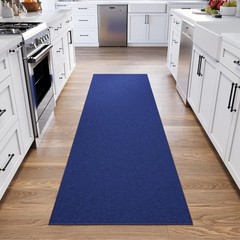 Machine Washable Modern Solid Design Non-Slip Rubberback 3×10 Traditional Runner
