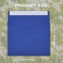 Self Seal A2 Envelopes 50 Pack – 4.5 x 5.5 Inches Blue A2(4.375×5.75in), blue
