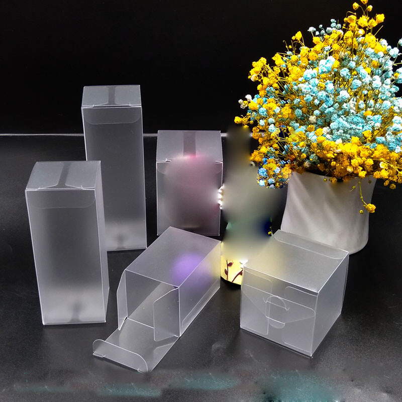 25X PVC Semi-Sheer Frosted Boxes Wedding Favour Gift Toy Doll Display Package