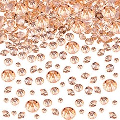 4000 Pieces Diamonds Crystals Acrylic Gems 3 mm, 6 mm and 10 mm Rose Gold