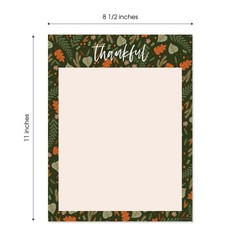Thanksgiving Holiday Letterhead / 50 Sheets / 8.5″ x 11″ Festive Thankful Aut…