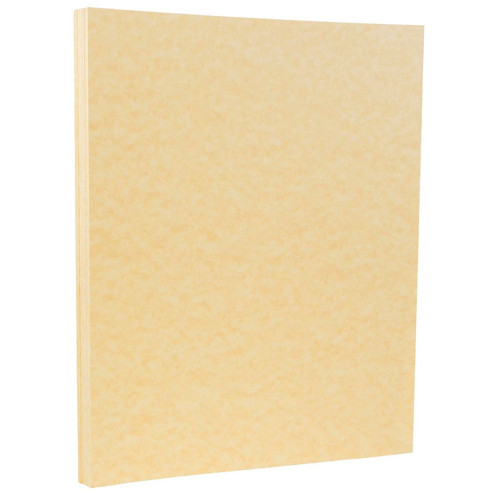 JAM PAPER Parchment 65lb Cardstock – 8.5 x 50 Sheets per Pack, Antique Gold