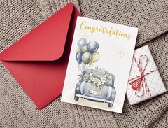 Wedding Card for Couple, Congratulations for Mr & Mrs | 5×7 folded 350gsm car…