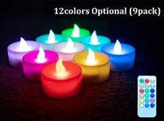Large 2.2 Inch Color Changing Tea Lights Flameless Candles 1.5IN height