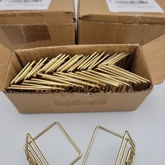 Mini Geometric Place Card Holders Set of 75 Weddings Parties Gold Tone Modern