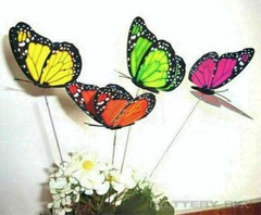 3D Colorful Artificial Butterfly Dummy Craft Wedding Party Floral Decor Gifts*1