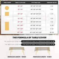Spring Tablecloth 60×120 Inch, Hand-Drawing 60″ x 120″ (Rectangular) Blue