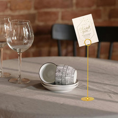 16PK Gold Table Number Holders Place Card Holders 12 Inch Table Card