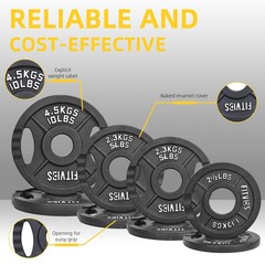 Fitvids 2 Inch Olympic Barbell Weight Plates Set 45 Lb2.5-10 Lb Barbell Weight