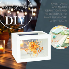 Gift Cards Box Holder with Clear Window for Wedding Receptions (Transparent Wind