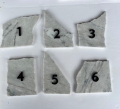 1-6 Marble Table Numbers + 5 Marble Styling Pieces