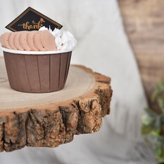 14″ Brown 3 Tier Round Natural Wood DESSERT STAND Wedding Party Events Supplies