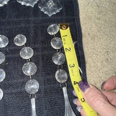 HUGE LOT ACRYLIC HANGING CRYSTALS ORNAMENTS WITH TEARDOP PRISMS & HOOKS