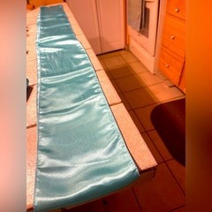14~Elegant Chair Sash in Satin Aqua Blue & Tiffany Color in size 6” x 106”