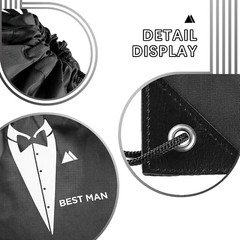 12 Pieces Groomsman Gift Bags for Wedding Include 1 Best Man and 11 Groomsman Pr