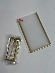 24 Pack – 4″x6″ Gold Acrylic Picture Frames – Gold Border, Double Sided Holders