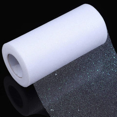 Glitter Tulle Roll Sparkling Tulle Ribbon Fabric Spool for Wedding Decoration Gi