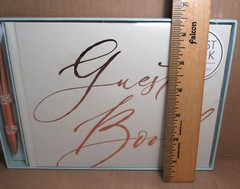 NEW Punch Studio GUEST BOOK 100 Lined Pages with Gold Pen Party Event SEALED BOX