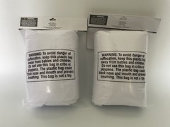 NWT Lot of 2 Studio His & Hers White Organza Curtains 19.7×2.5 Ft Sheer Panels