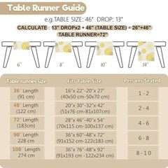 Yellow Gray Table Runner Dahlia Pinnata Flower Beige Table Runners Modern