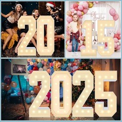 4FT Marquee Letters A Sign,Large Light Up Numbers Party Decoration – Hook and…