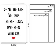 Romantic Anniversary Card for Him Her, Cute Valentines Day Anniversary Card& …