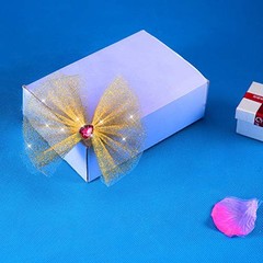 Glitter Tulle Roll Sparkling Tulle Ribbon Fabric Spool for Wedding Gold