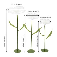 3 Pcs Artificial Flower Arrangements, Artificial Flowers For Wedding Decoration