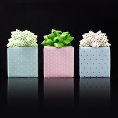 100pcs 1″ Mini Star Gift Bows Metallic Christmas Bows for Gift Wrapping, Green