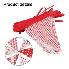 Add Charm to Any Occasion 33 Ft Triangle Flag Bunting Banner for Party Decor